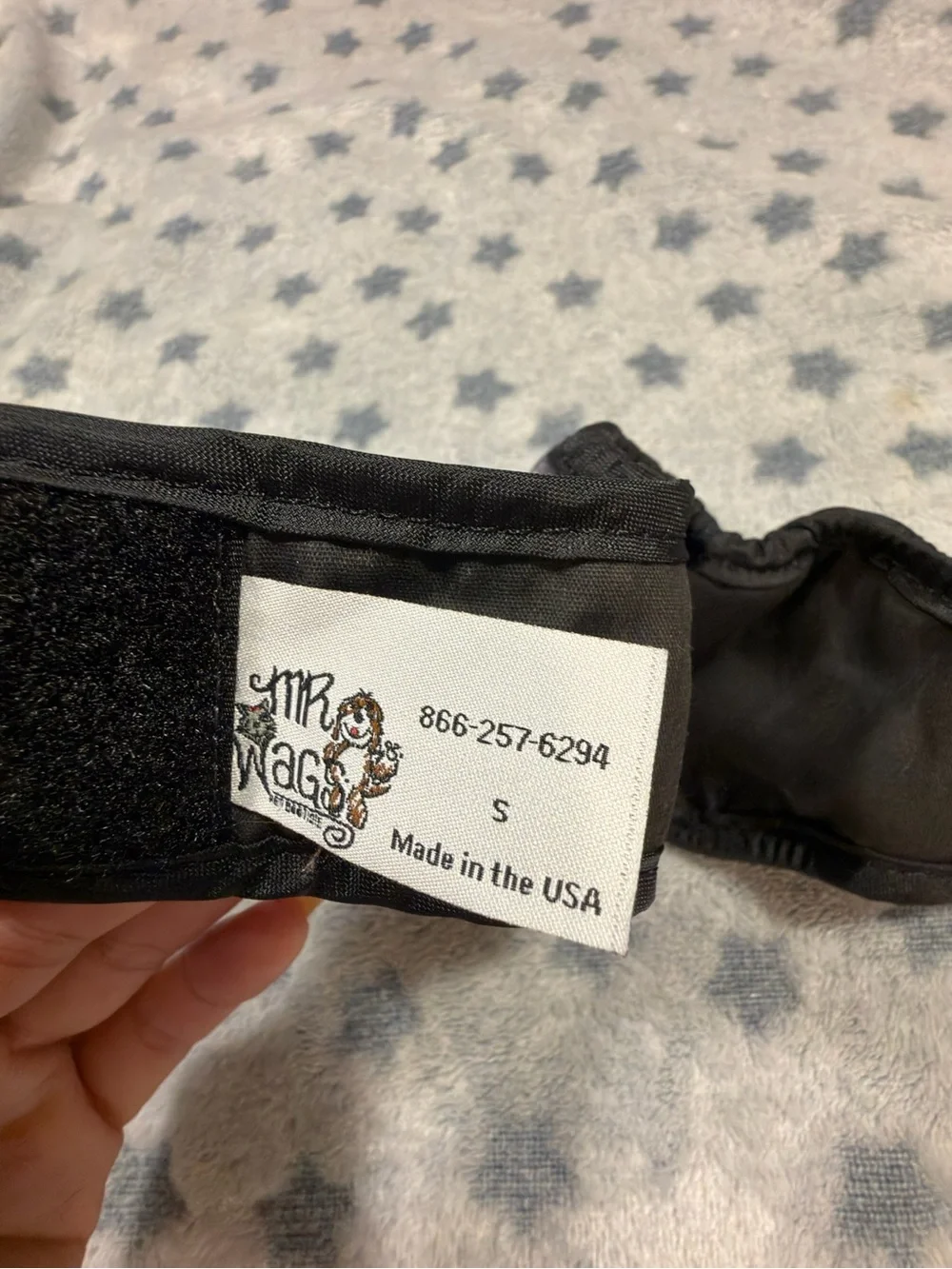 Mr. Wag's Male Restrictive belly Bands wraps Dog black paw print small